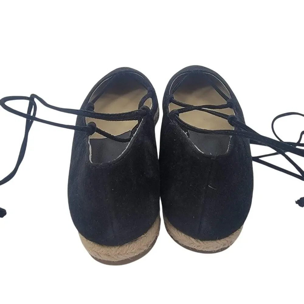 NEW Michael Kors collection cadence lace up flats black pointed toe size 6